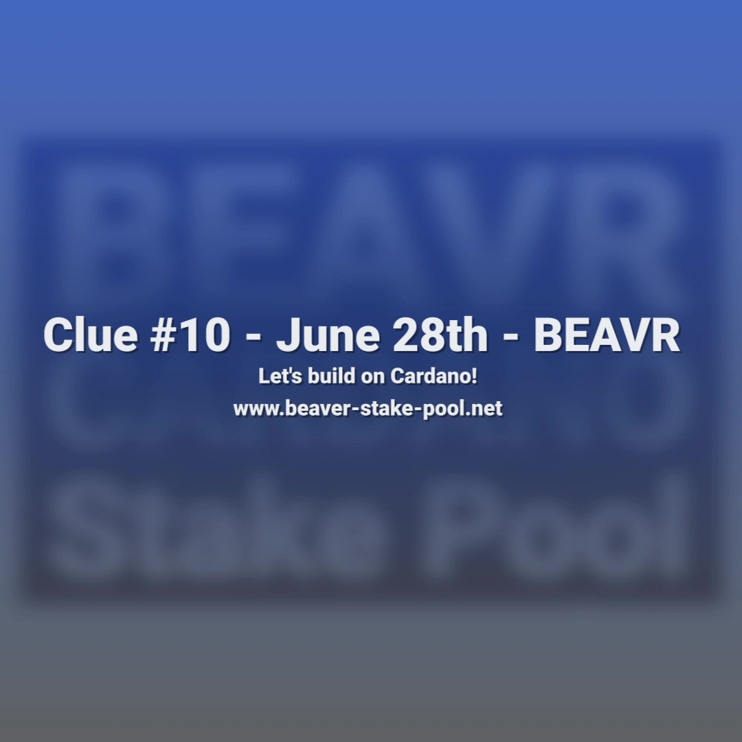 CCSPAssociation's tweet photo. $ADA RUSH day #10. Visit #BEAVR pool for today's clues and keep building that wallet passphrase. https://t.co/olmqPxMhTq