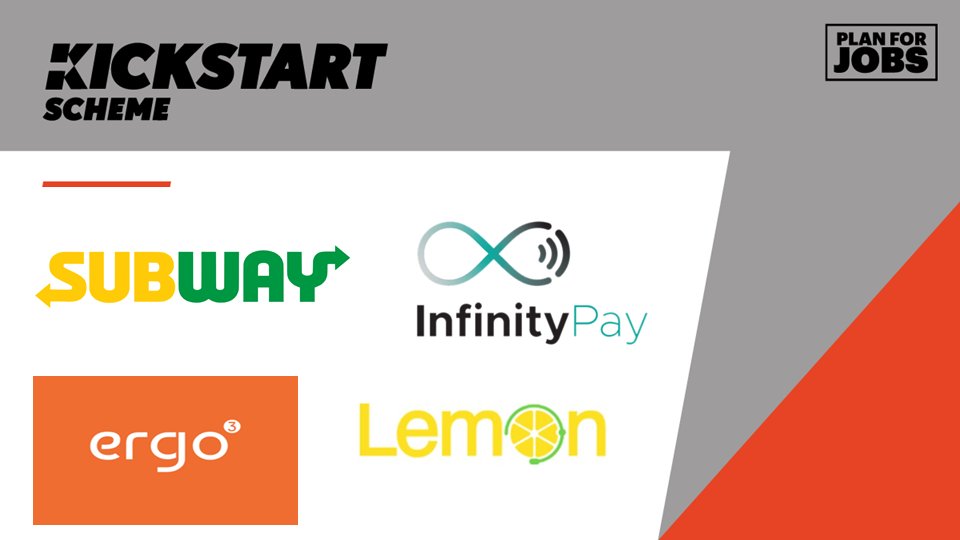 JCPinDurhamTees's tweet photo. 🚨 Kickstart Boost 🚨

Employers like: 
@SubwayUK
Ergo 3
@InfinityPayUk
Lemon Business Solutions

are interviewing for #Kickstart vacancies in
📍 Stockton Jobcentre 
📅 Saturday 3 July 2021

Ask our Work Coach to book you an interview slot

#DTVKickstart #StocktonJCP #ThornabyJCP https://t.co/ID56X0mBXN