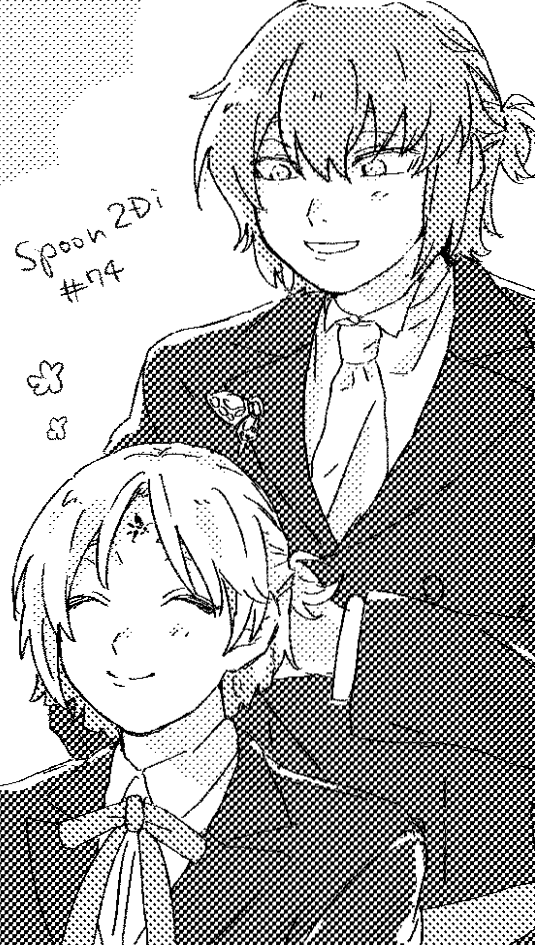 spoon表紙のリケ、ネロくんに髪の毛やってもらってるのかな～～～～………そうだといいな……
ブラッドリーはぶってごめん 