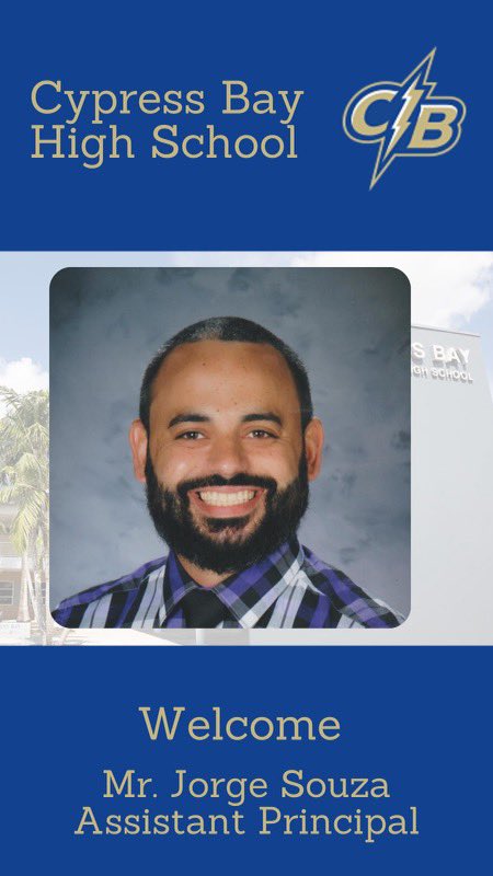 DrKFried's tweet photo. We so excited to announce and welcome our new Assistant Principal ~ Mr. Jorge Souza ~ Looking forward to doing great things for our school community. #lightingteam β‘οΈ@AP_CBHS @AP_Roca @APddixon @MisterWass954 @mamahubez https://t.co/0GEkodiDXh