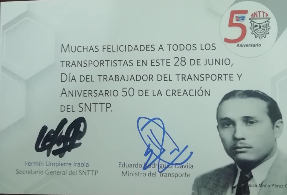 Felicidades a todos los transportista en este aniversario y el 50 aniversario del SNTTP #TransporteCuba @MitransCuba