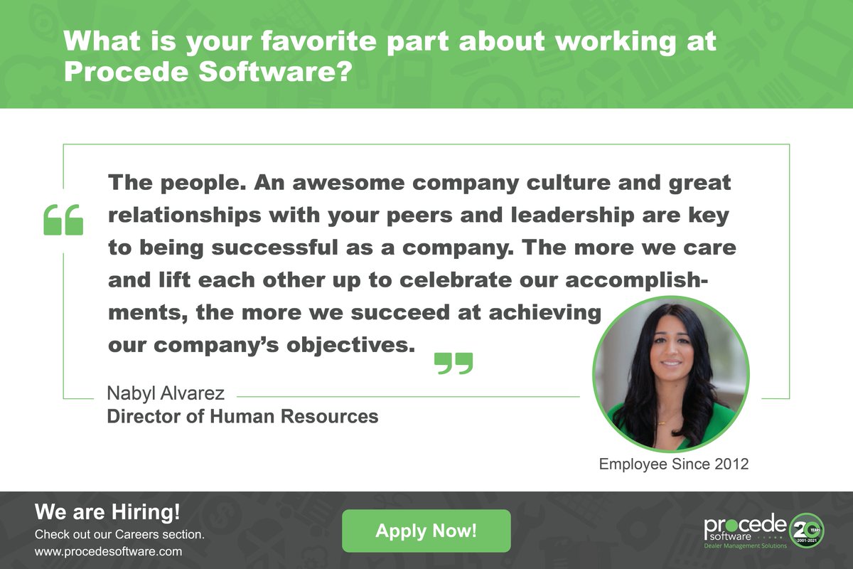 ProcedeSoftware's tweet photo. At Procede Software, we believe in fostering a positive #CorporateCulture and great relationships among our peers.

Check out our current job openings at: https://t.co/URhsAuVvBf 

#HumanResources #HR #Teamwork #TechCompanies #Hiring #Jobs #OpenToWork #ApplyNow #ProcedeSoftware https://t.co/5XmmU6Ygu7