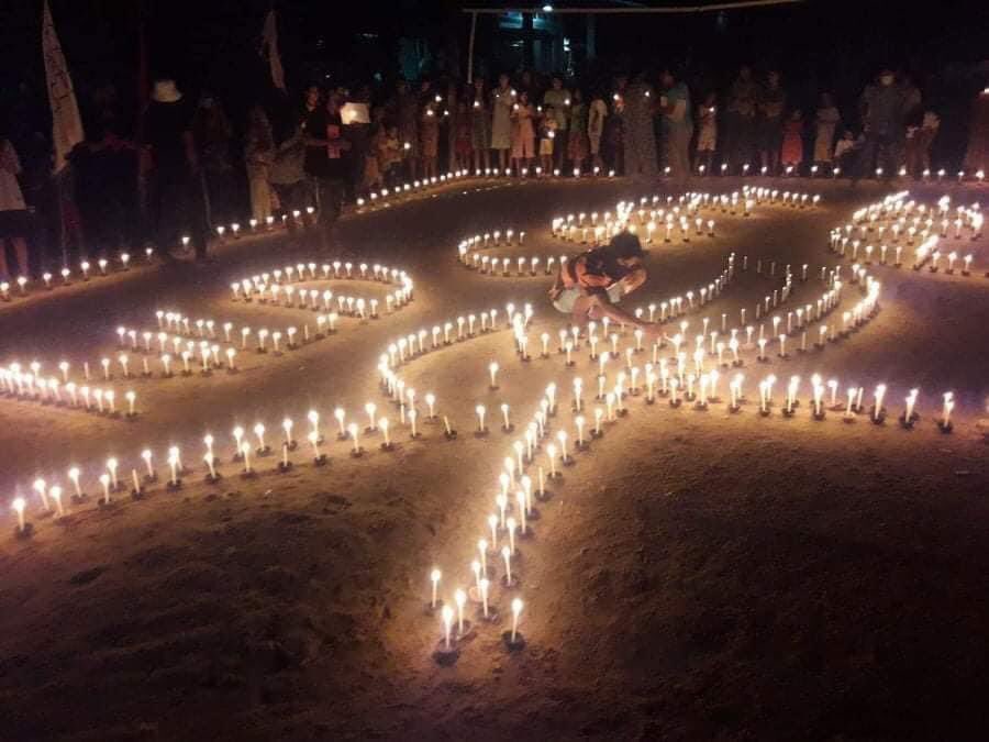 A candlelight prayer night strike was held in NyawByin village, Launglon township to commemorate the martyrdom of heroes who died in the spring revolution. #RecognizeNUG #WhatsHappeningInMyanmar #June28Coup #MilkTeaAlliance