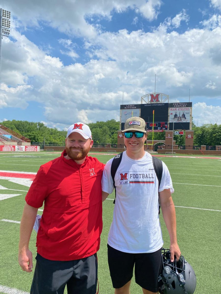Gaines_WoodLS's tweet photo. Had a great time @MiamiOHFootball thank you @CoachCrab_MU for inviting up to compete at the specialist camp and @CoachDShearer for putting together a great camp.
@NolanOwenLS @CoachBullJones https://t.co/AGamePzGe3