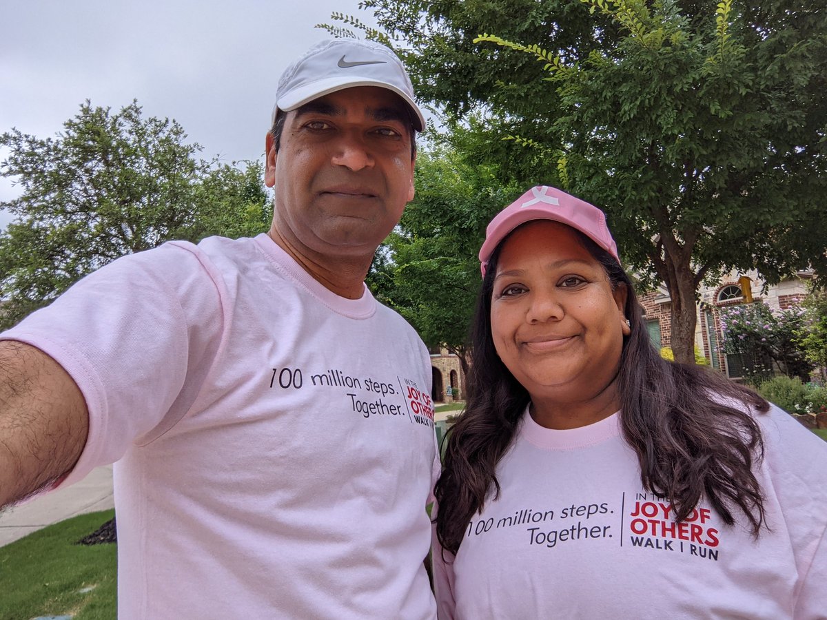 Glad to be part 100 million steps together in support of Susan G. Komen and their efforts to address breast cancer on multiple levels !! Thank you BAPS Charities on focusing on such an important cause !!
@DfwOutreach @hemal_dallas @BAPSCharities
#JoyofOthersWalk
#bapscharities