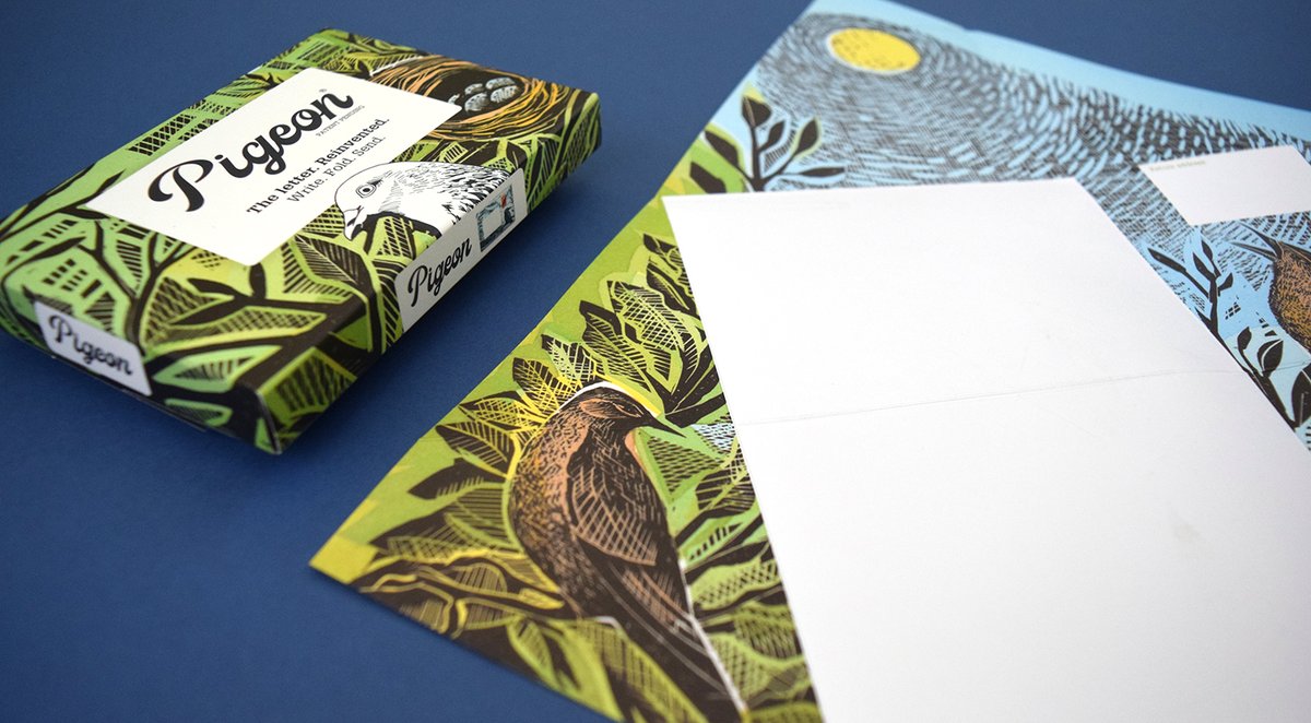 Two new gorgeous Pigeon designs launched today - Wonderfully Wild by the artist and printmaker Angela Harding, and Seedlings by Kiran Ravilious. Very exciting!