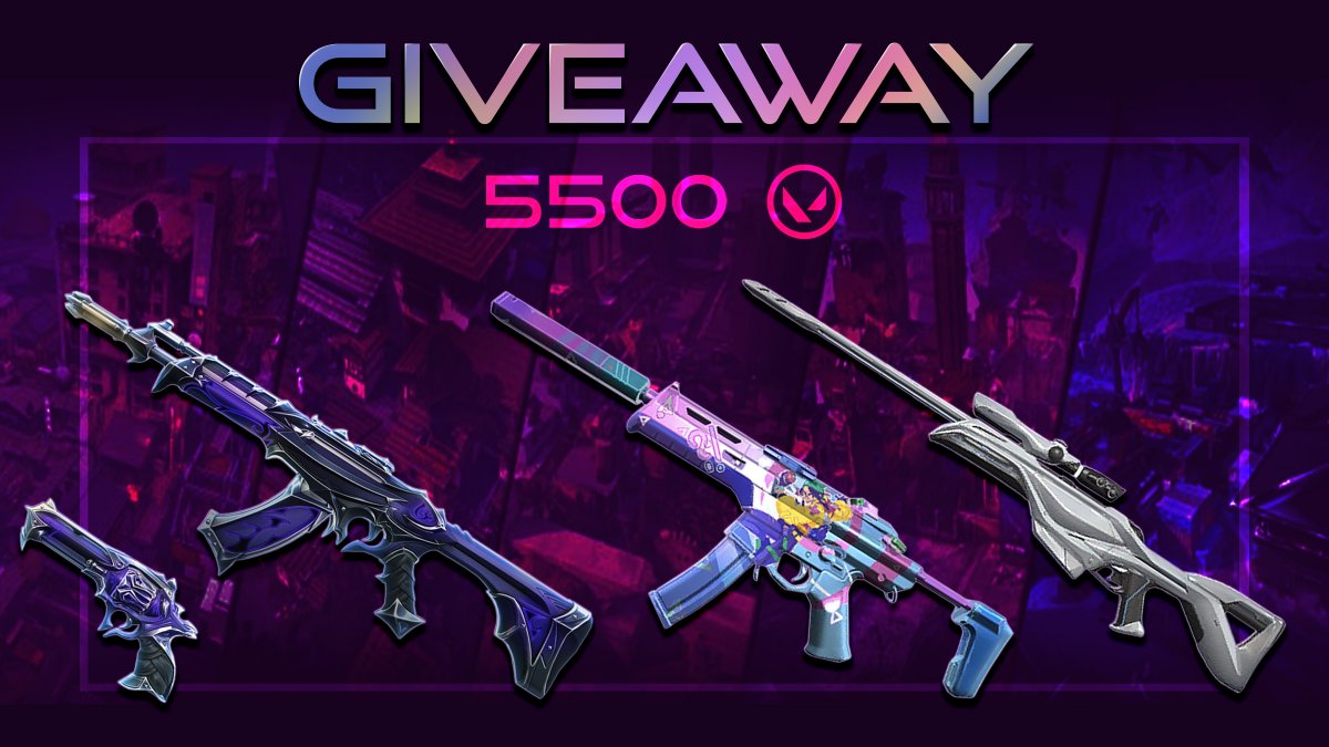 MitchMan's tweet photo. I FINALLY HAVE A REAVER VANDAL! Now you can have one too! 
To celebrate the VCT streams we'll be doing @Tombizz and myself are giving away some skins!

Click here for some free skins: 🔗https://t.co/i58Cq45OTn

(Also huge shoutout to @Rin_Hallward for the graphic 😍) https://t.co/gPA9X9kL2f
