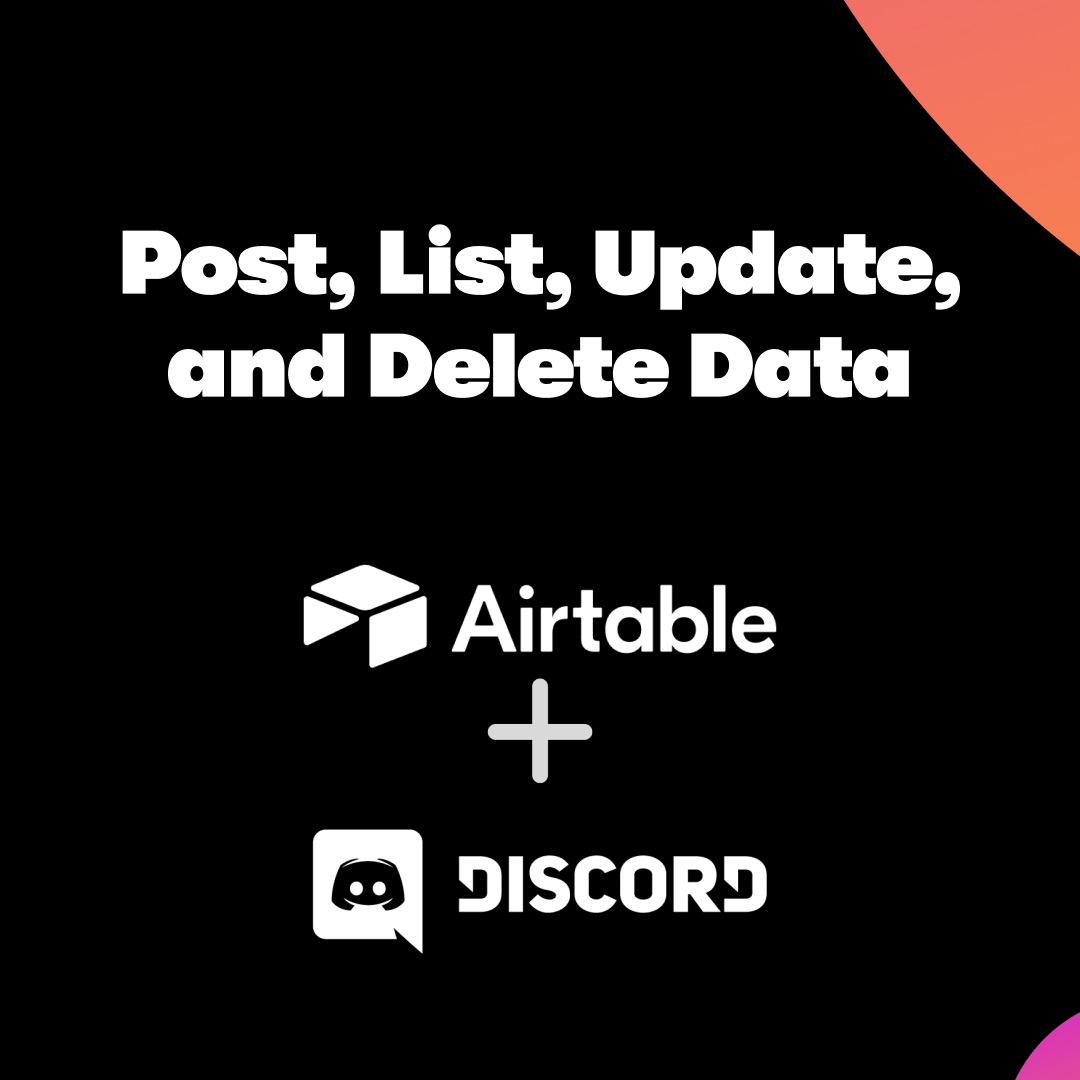 dabblelab's tweet image. We're now dabbling with Airtable and Discord.
@TheSohini has created a 4 part video series that tackles posting, listing, updating and deleting data on Airtable through a Discord channel.
#DabbleLab #DevRel #Airtable #Discord