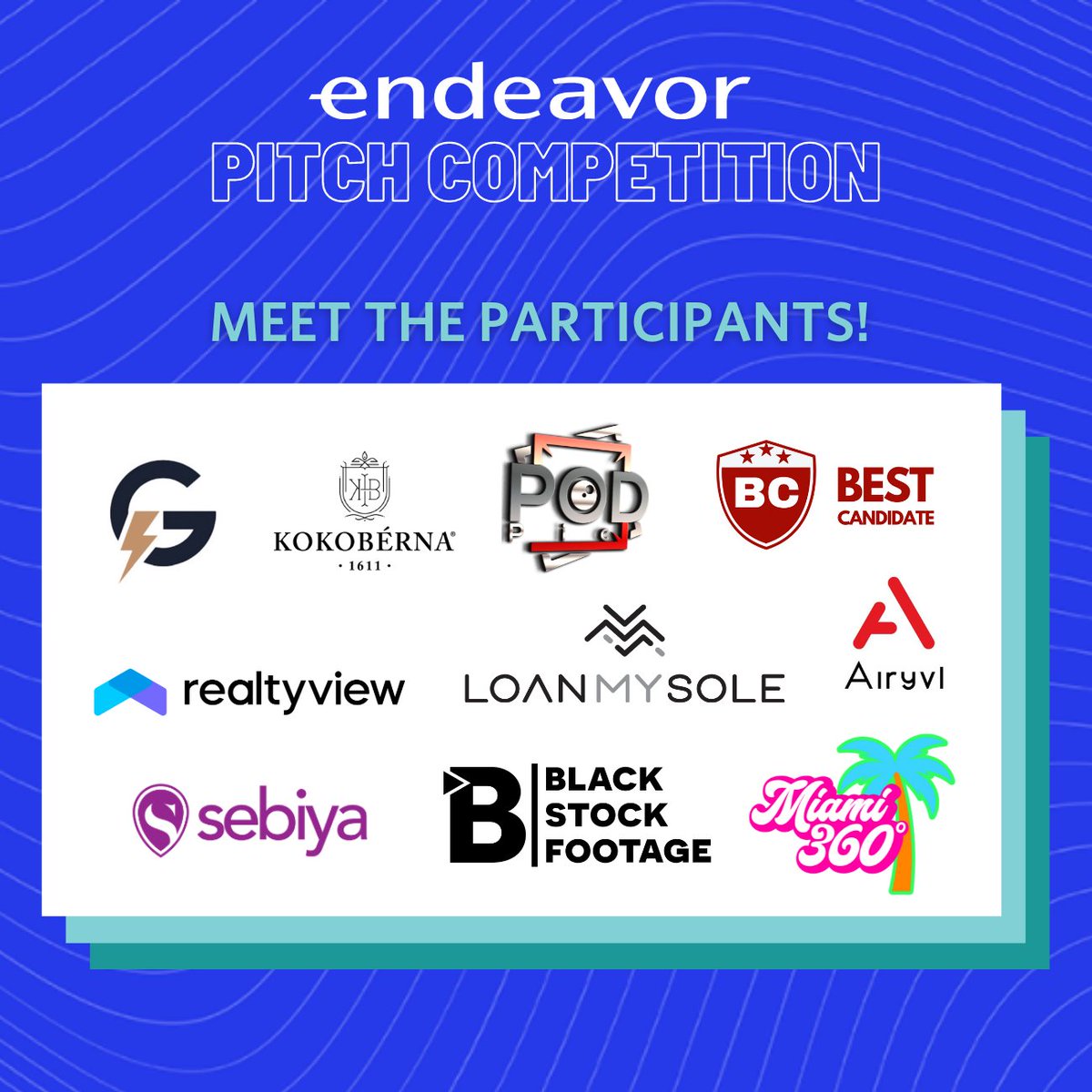 Meet the ten entrepreneurs competing this Wednesday!   Tune in on Wednesday to watch them pitch and RSVP here: …deavorpitchcompetition.splashthat.com