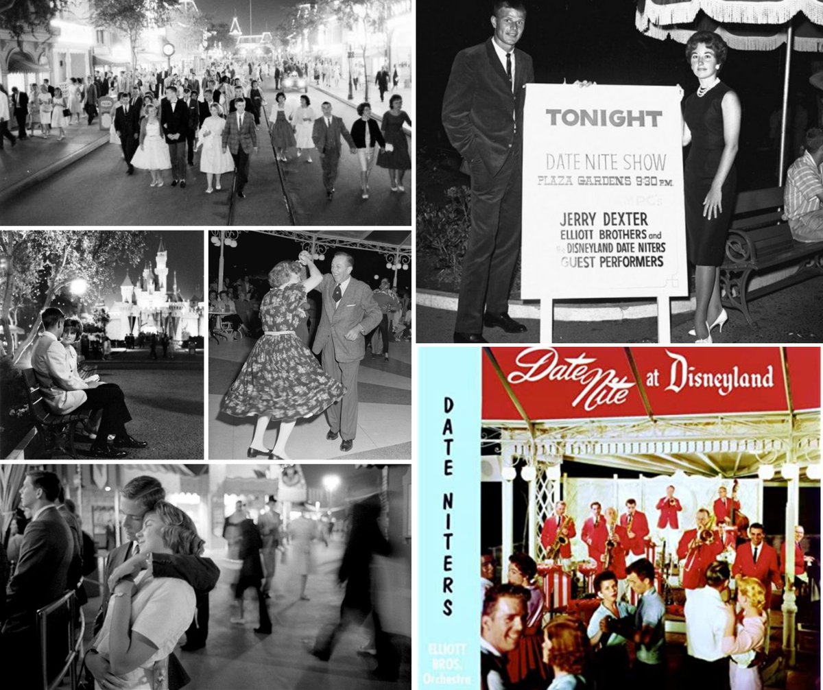 This Day in #DisneyHistory: On June 28, 1957, the inaugural Date Nite at Disneyland was held. Couples could purchase Date Nite discount tickets for $6.50, which permitted @Disneyland park admission only after 5pm with extended park hours until 1am on Friday and Saturday nights. https://t.co/L8J2oZzcos
