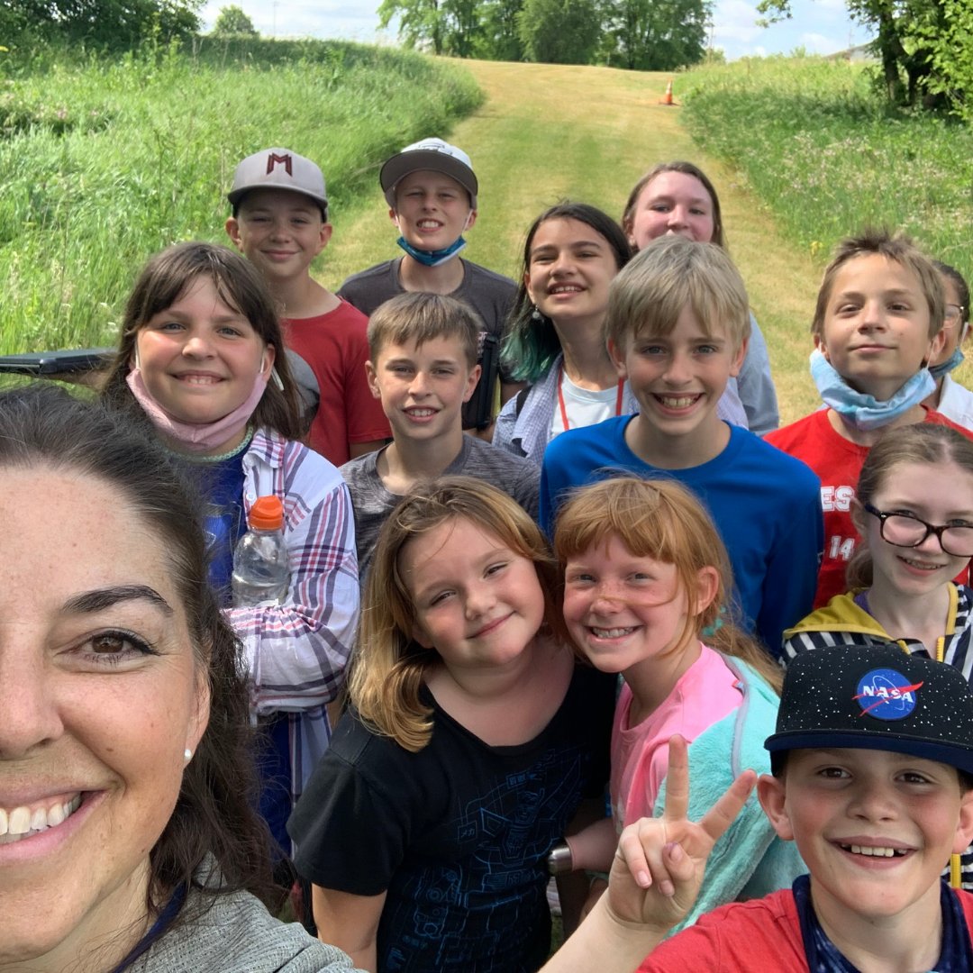 SchDistofMilton's tweet photo. Principal Stuckey was the Trail Master for Fitness Walking and Hiking for their field trip days.  Recently, they walked at the Outdoor Lab at the High School.  So much to explore!
#RedHawksAlwaysLearning https://t.co/eQH4eRVb5A