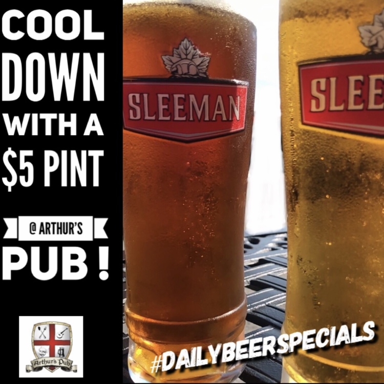 Arthurs_Pub's tweet image. Pints on the Patio!!! 
$5 Pints of @sleemanbeer all day Monday at Arthur’s Pub 🍻
#mondayspecials #coldpints #pintsonthepatio #draughtbeerspecial #outdoorpub #linkinbio