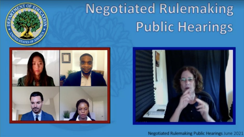 emeka's tweet image. Last week PeopleJoy spoke at a DOE Public Hearing. Some of the changes we discussed include factoring cost of living expenses and private loans into IDR payments, giving PSLF credit for FFEL Loans and part-time workers, and an accreditation standard for student loan coaches.