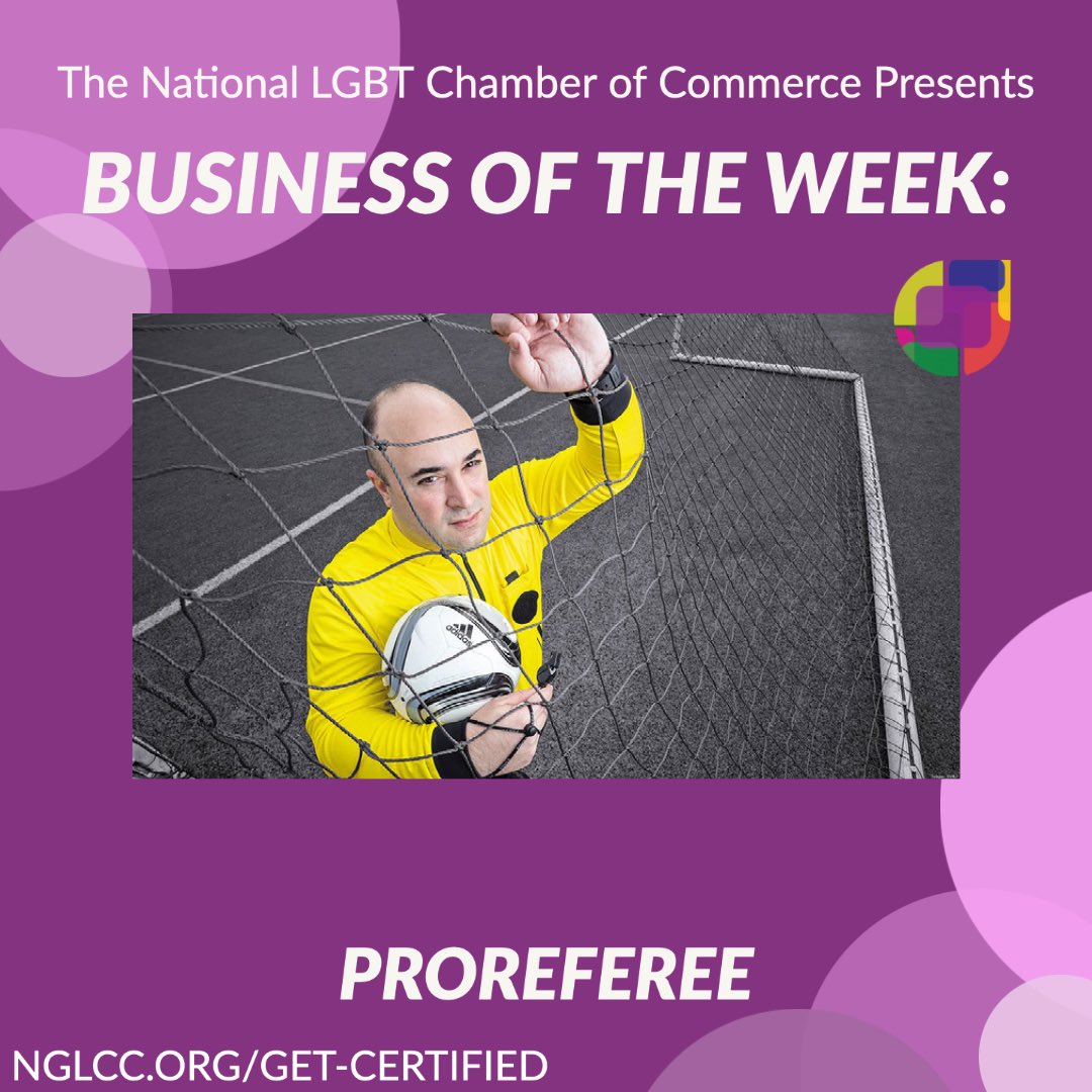 NGLCC's tweet image. Congratulations to @ProReferee, our final PRIDE featured Business of the Week! #pride #LGBT #supplierdiversity