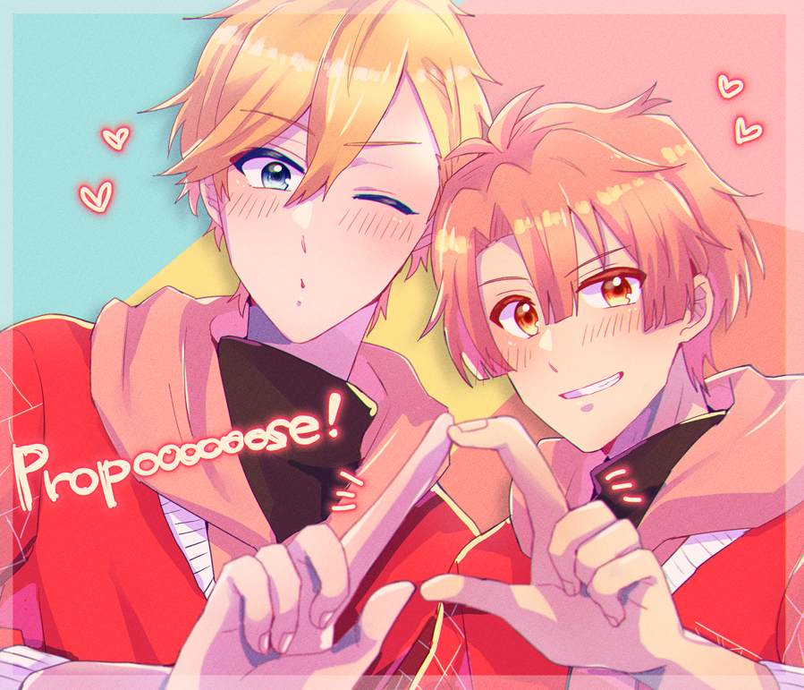 「プロポーズ💛🧡 」|六りく🦘のイラスト