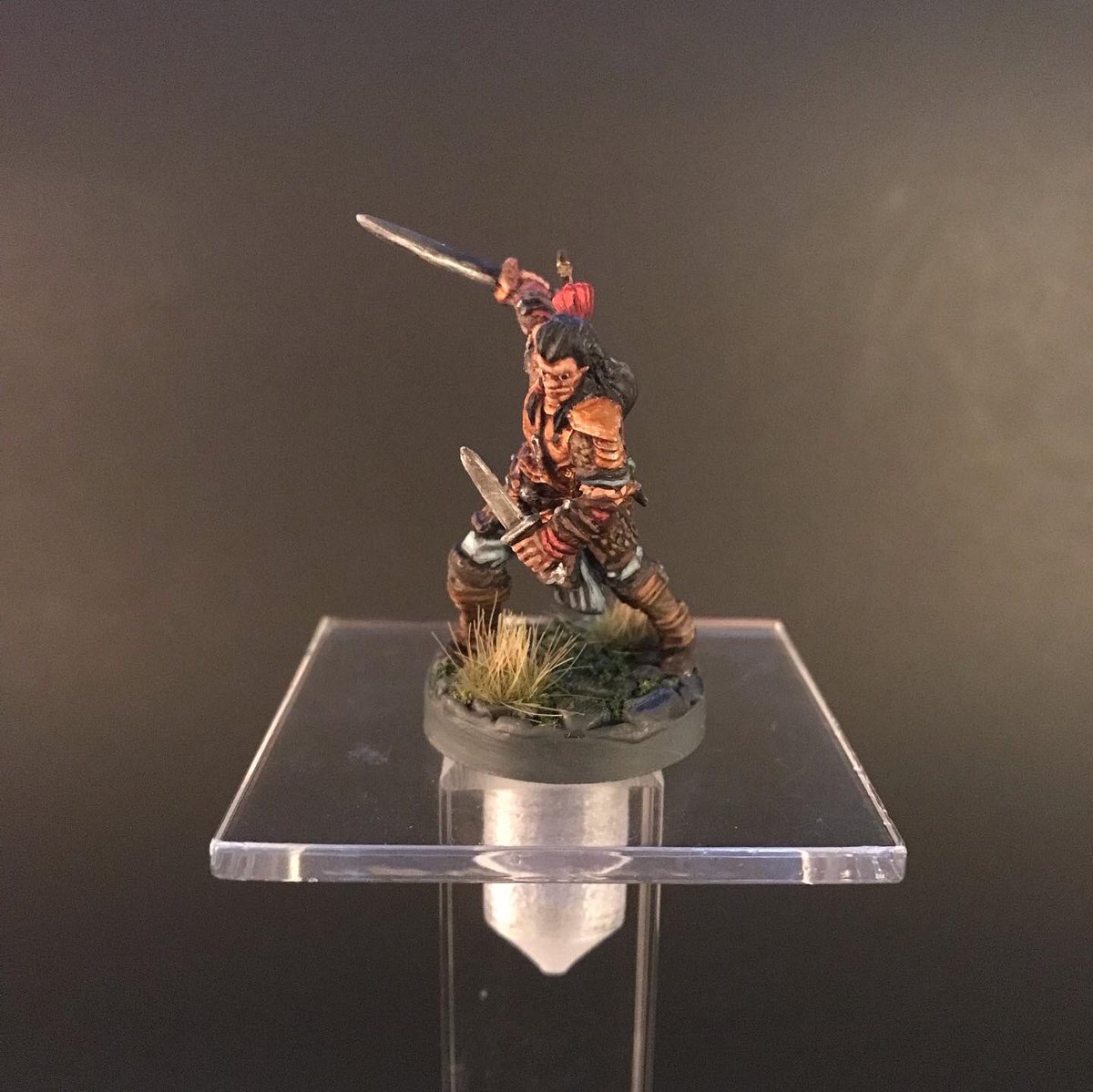Travis_Fauber's tweet photo. I painted this #Valeros #miniature from @wizkidsgames. It's a commission piece for my friend @DerekAMcGrath sonβs birthday. The single flyer riser is from @AxeNshield. #ttrpg #rpg #dnd #dnd5e #dungeonsanddragons #pathfinder #painting #art #goblinpaint #goblinarmy https://t.co/n6avuly1w5