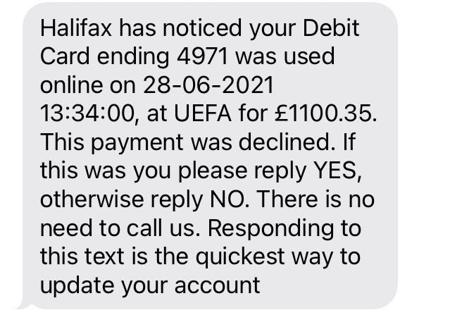 BecciTaylor_'s tweet photo. Travelled the world watching #England in #WorldCup and #Euros Had tickets cancelled this year due to covid. Spent days in queues and managed to get semi and final tickets through #UEFA but @HalifaxBank cancelled my order, despite me usually spending £1000s on #UEFA site! 😡 https://t.co/U9lBYpEmHA