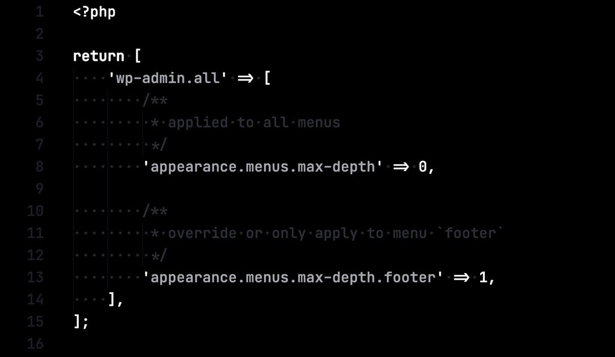 soberwp's tweet photo. New option for `wp-admin.$role.appearance.menus`. You can now limit the maximum menu depth for all menus or a specific menu. 

https://t.co/kGoxkpBiKl https://t.co/4vybkX9Wft