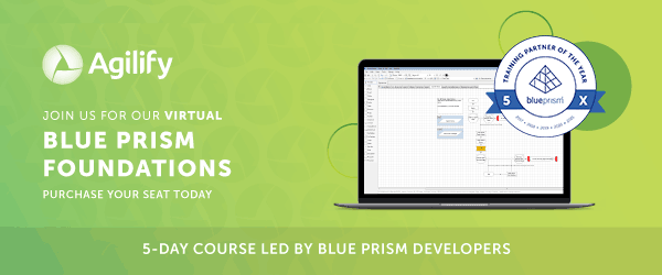 AgilifyLearning's tweet image. Last chance to sign up for Agilify’s @blue_prism Foundations session. The virtual session begins on July 12, 2021. hubs.li/H0QT2Q50 #IntelligentAutomation #RPA #BluePrismUniversity