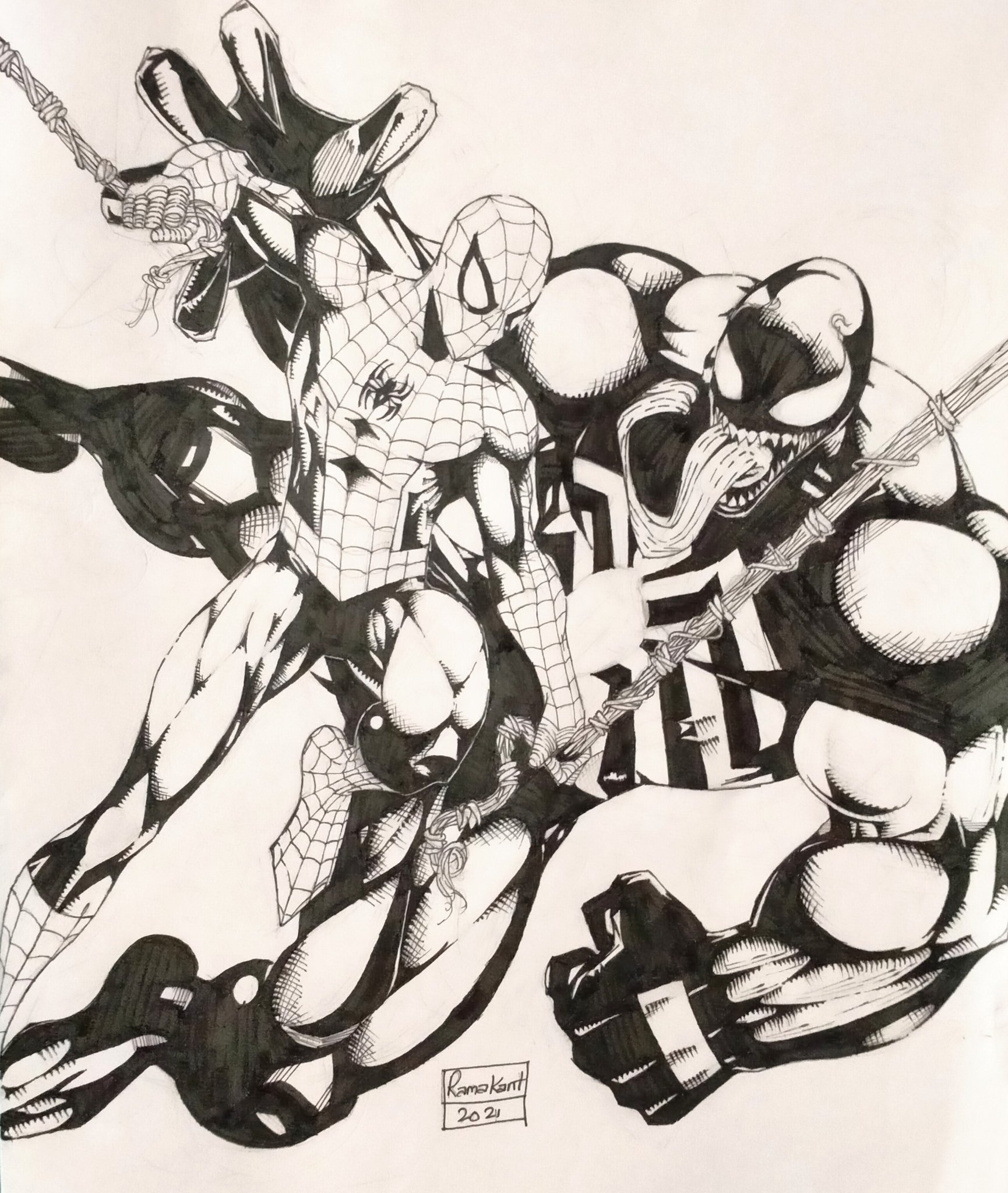Spiderman VS Venom by DemonSen on DeviantArt