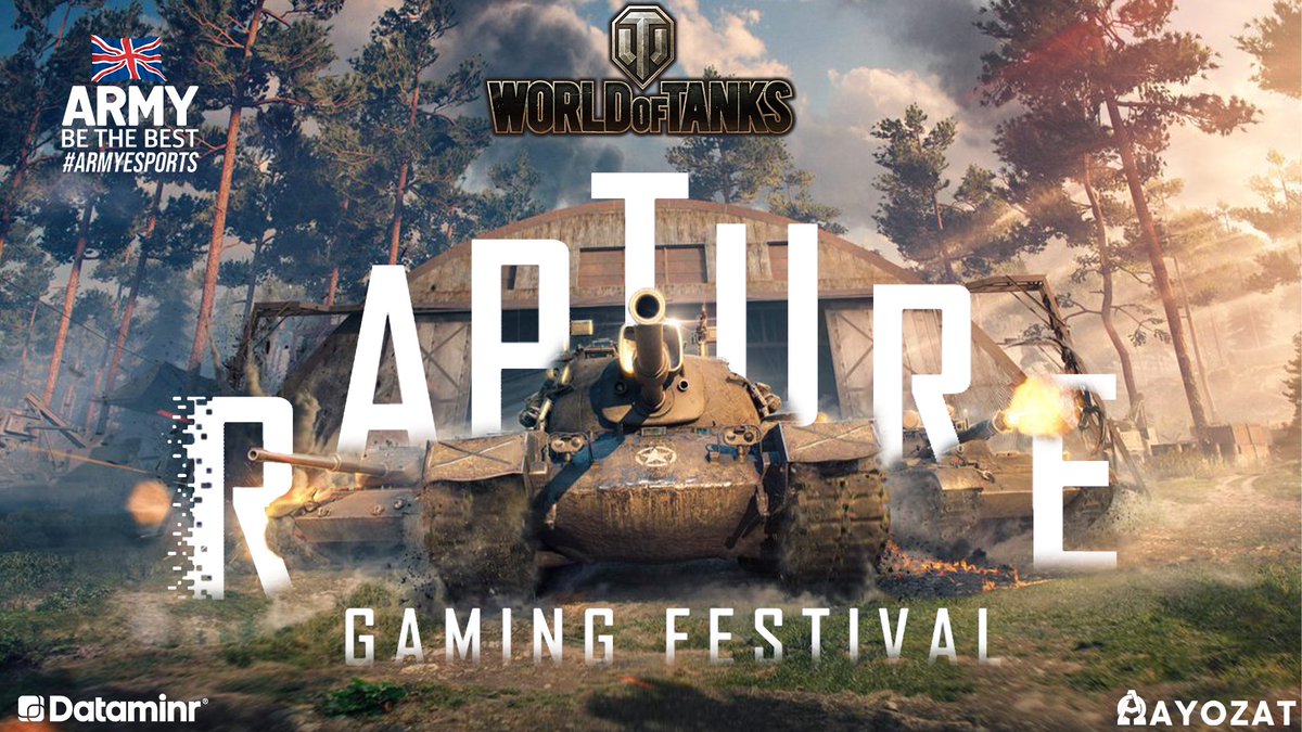 BritArmyesports's tweet photo. ➖LAN IS BACK➖

⚠️WORLD OF TANKS⚠️

Join British Army Esports at Rapture this year! 
3rd &amp; 4th July at Medway Rapture gaming festival.

👀Check out: https://t.co/rBe1NJuuHN.

#BritishArmyEsports #RaptureFest #WorldofTanks. https://t.co/363GXeyaLm
