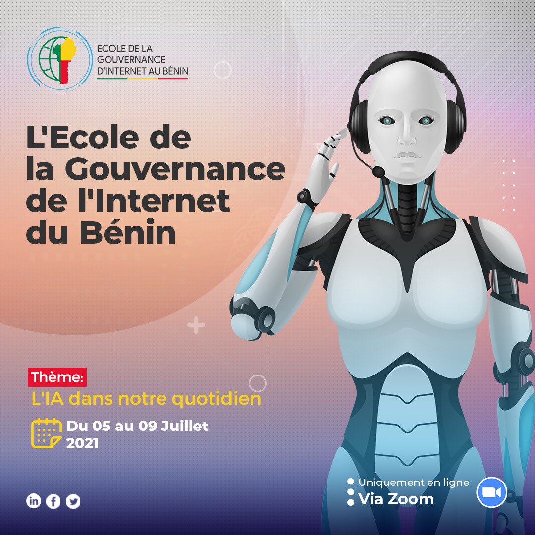 #EGIBenin Qu'est ce que l'#IA? Quelle est son origine? Qui en sont les pionniers etc... Dans cette première session avec <a href="/idjaton/">IDJATON Koubouratou</a> et ses invités surprises vous en saurez plus. RDV le 05/07 prochain de 15h-18h via 👉🏾 us02web.zoom.us/j/81810690233?…
