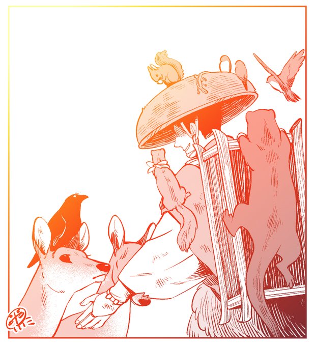 「deer squirrel」 illustration images(Latest)