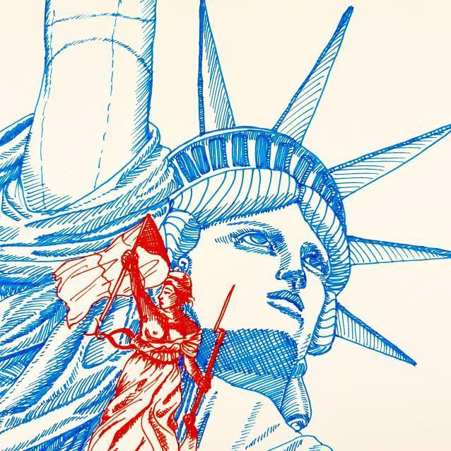 We asked, and you delivered! Here's just one of the stellar #ViveLaLiberty 🗽 Creative #Contest entries, this piece particularly highlighting ties between 🇫🇷🇺🇸 national days. Feeling inspired? There's still time to enter before JULY 1ST: bit.ly/35DzEvY