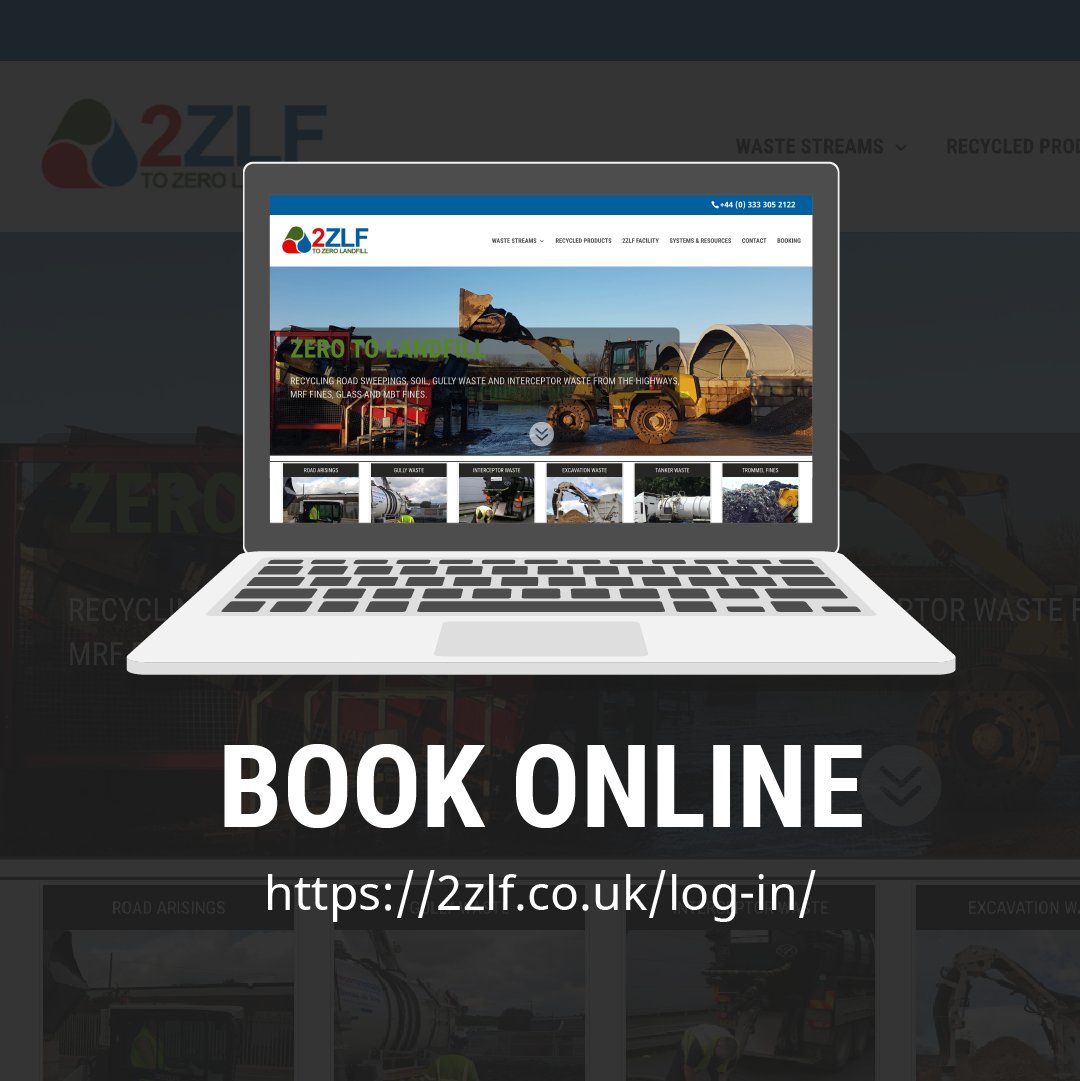To improve efficiency and minimise onsite wait times, we now accept bookings through our booking system for 2ZLF’s registered customers

To find out more and book, visit our website - 2zlf.co.uk/log-in/