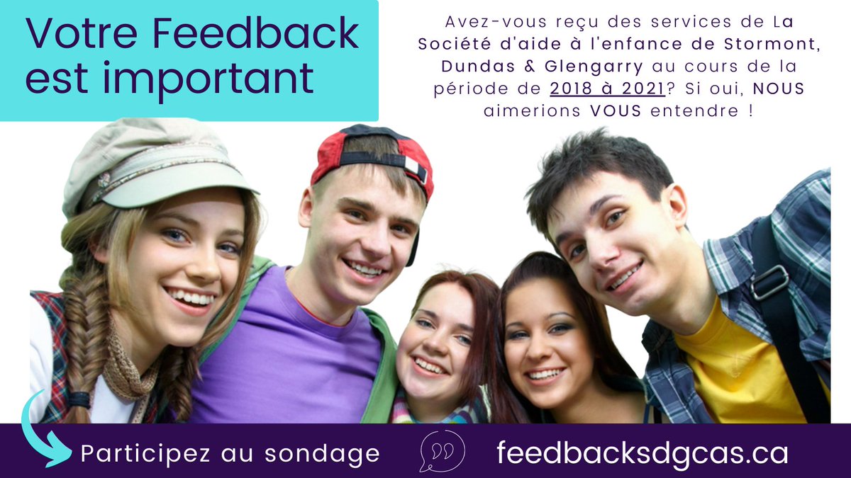 CornwallCAS's tweet image. Votre Feedback est important. Participez au sondage.
feedbacksdgcas.ca