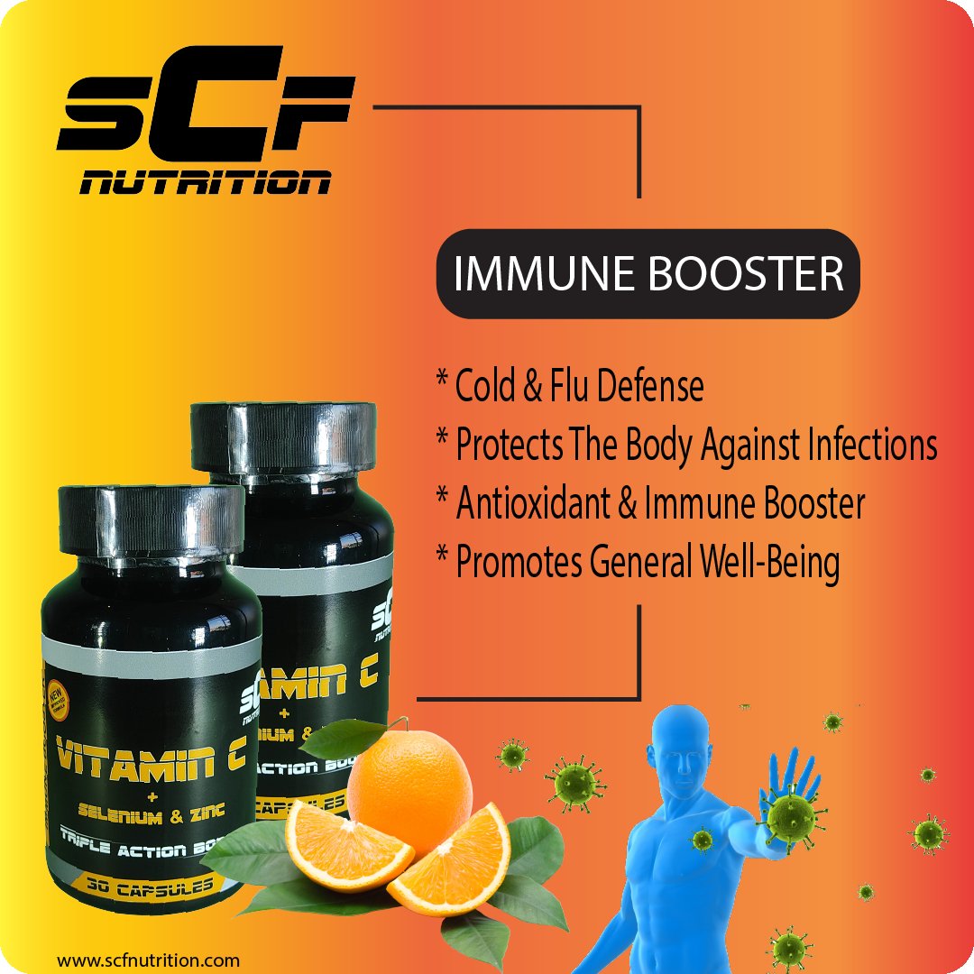 Our Triple Action Immune Booster contains Vit C, Selenium &amp; Zinc. Available Now! scfnutrition.com/product-page/v… #BoostYourImmunity #immunebooster #vitaminc