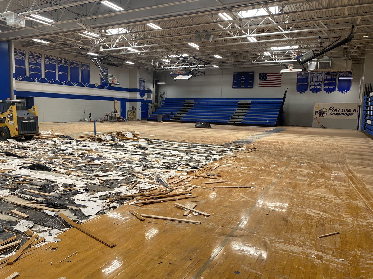 Gym floor construction has begun!!!