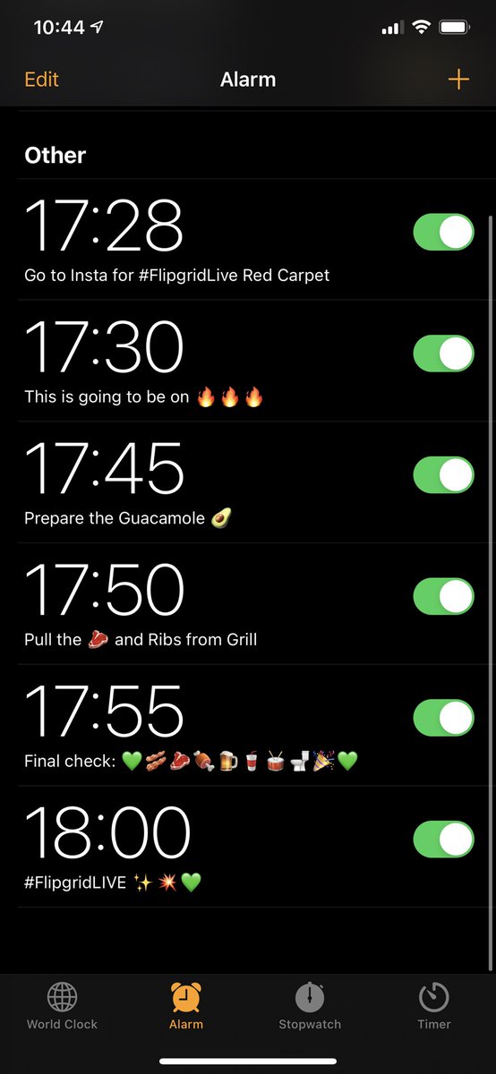 OmarLopez0207's tweet photo. Excited about #FlipgridLIVE 💚?
Maybe a little 😁🎉✨🎉✨🎉
Does anyone else’s alarm look like this right now?
Need to have everything ready ✅ for my #CoPilotForLife, @FelyTeachnology
(Even though she didn’t share a single clue 🤫) https://t.co/BeJbqFbDoQ