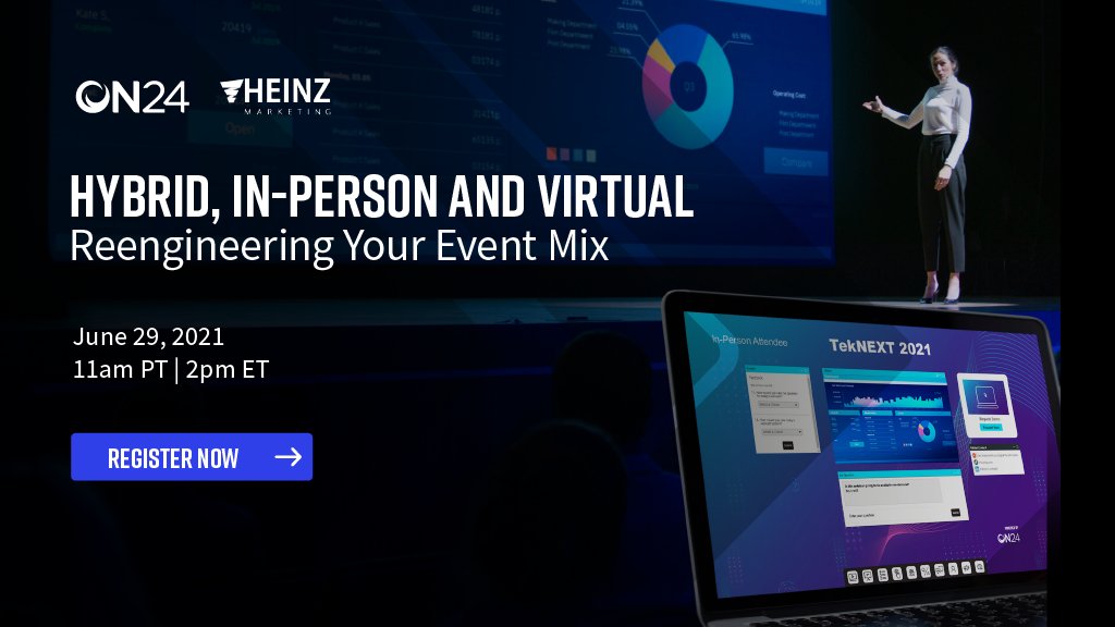 24 hours left! It’s time to optimize your future events! Join us tomorrow for an interactive webinar with <a href="/ON24/">ON24</a> for a thoughtful discussion on creating engaging and relevant events. Register now: heinzmkt.in/3vqOVdX