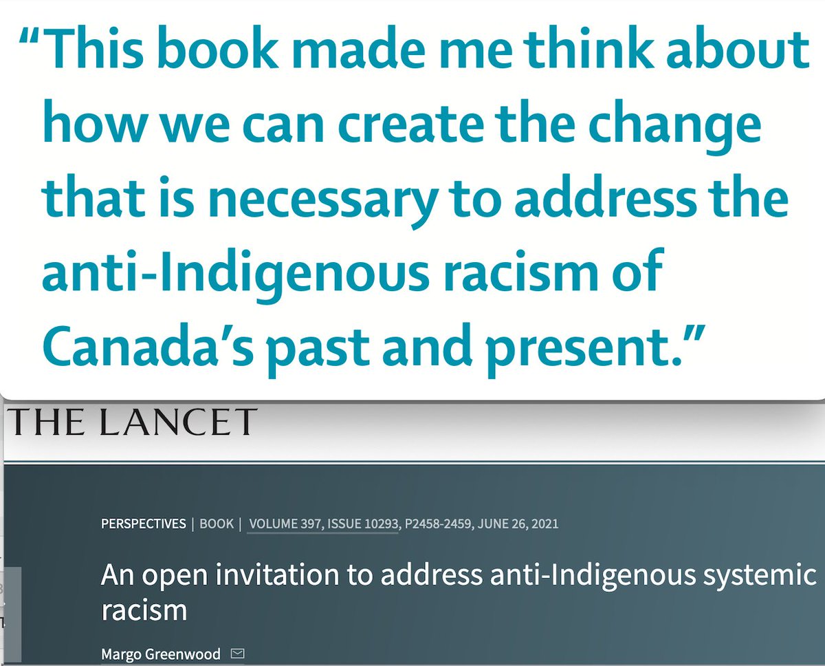 SamirS_H's tweet photo. In this week's issue of @TheLancet:

Powerful review of #Fighting4aHand2Hold (with @cblackst &amp; @EllenGabriel1 via @McGillQueensUP) by the eminent #MargoGreenwood @TheNCCIH 

#MedicalColonialism #SystemicRacism
#Decolonize #HealthCare #IndigenousPeoples
https://t.co/ZHxbxfPw49 https://t.co/xrEVrzNMlp