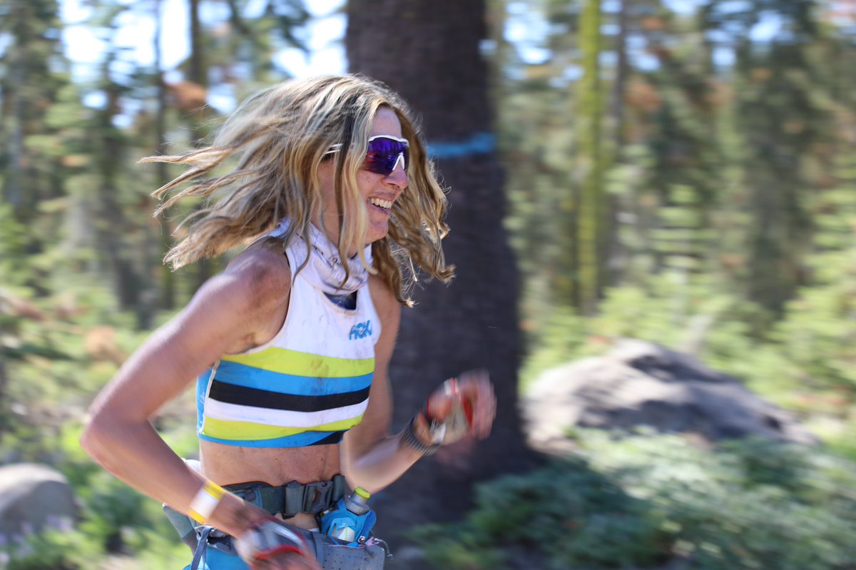 iRunFar's tweet photo. Camille Herron is 12th woman to Robinson Flat (mile 30). She was 28 minutes off the women’s lead. #WS100 https://t.co/0D03QXrrAw