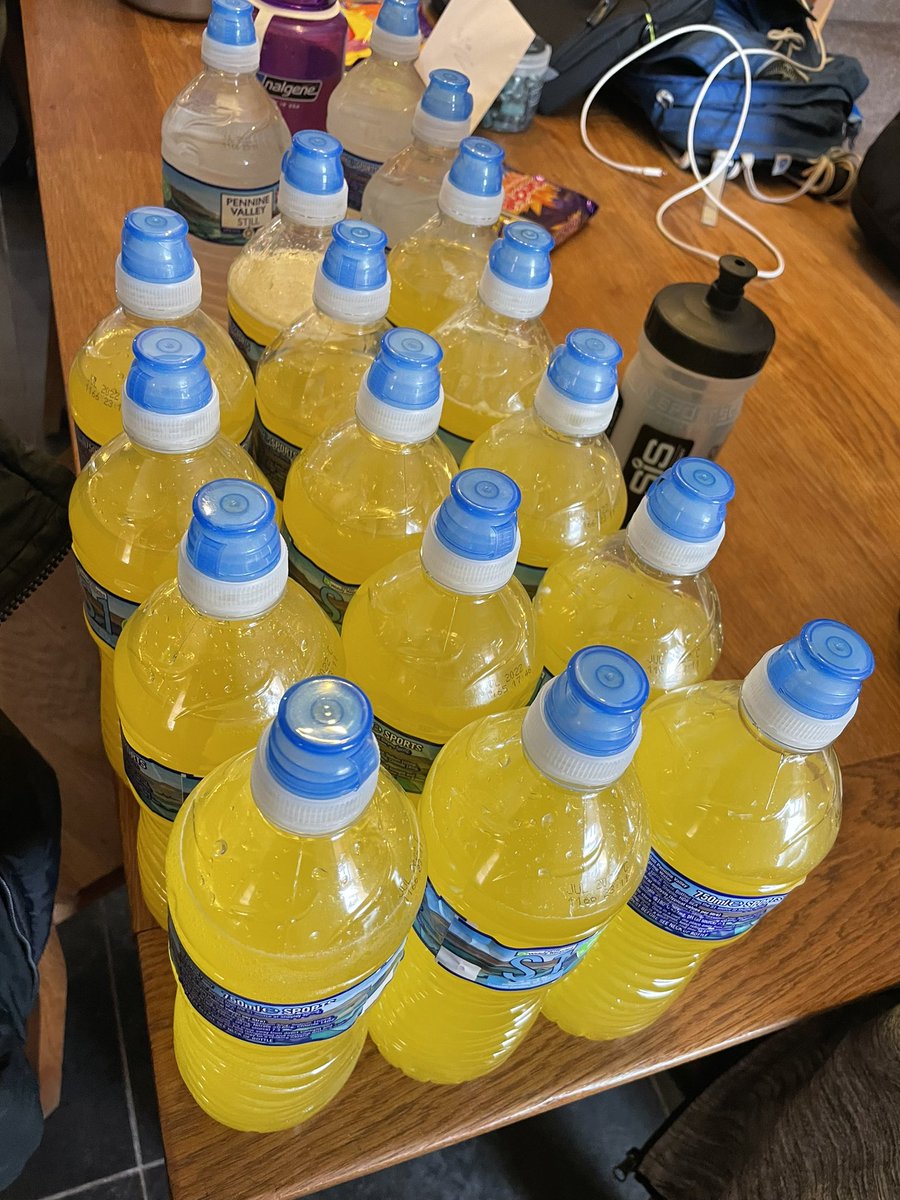 The evening before the big day here in Wales as the folks prepare for their 100km Ultra. Lots of powders and liquids being mixed up! Getting ready for the 5am start. #VMwareUKUltra DONATE: justgiving.com/fundraising/vm…
