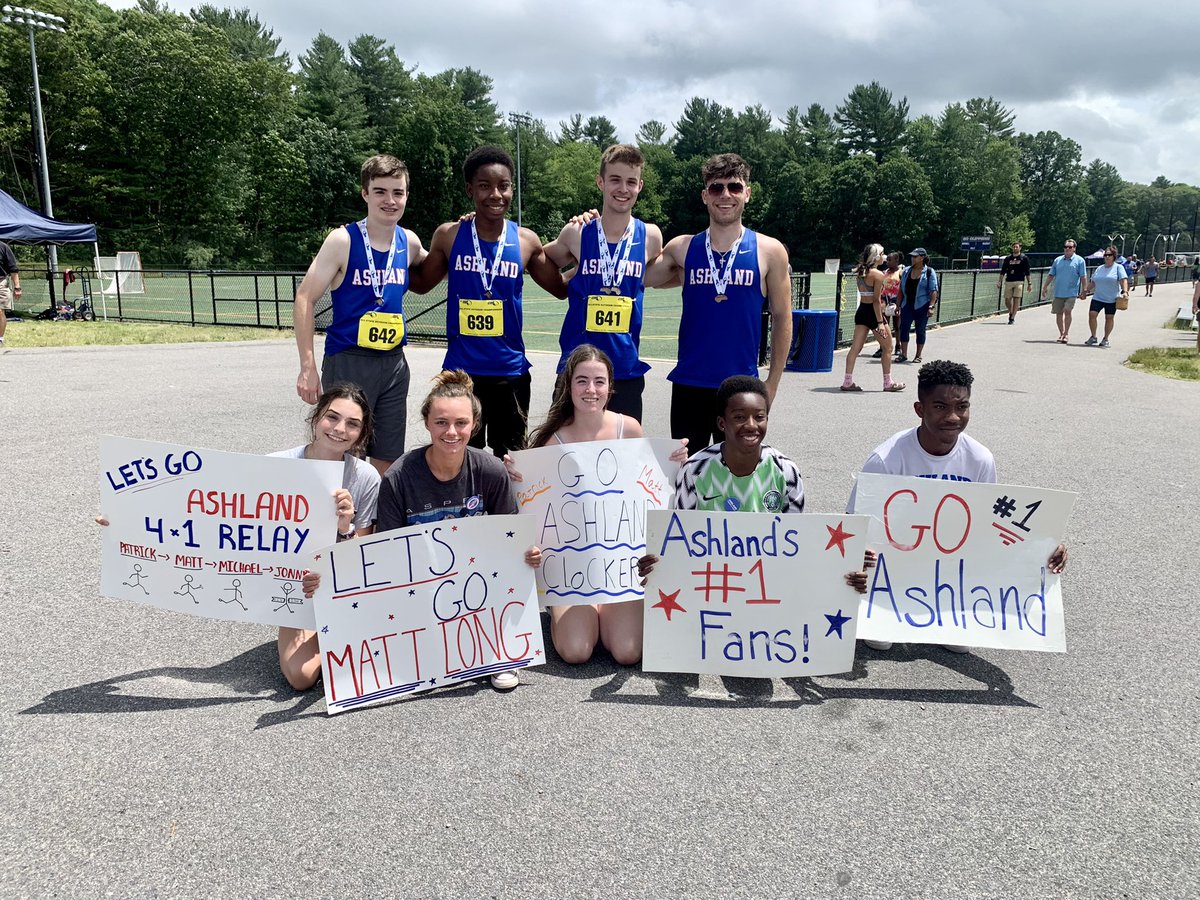 AshlandHS_XCTF's tweet photo. Patrick E, Matt L, Michael L, and Jonny H finish 7th in the state in the 4x100 relay! #PrideIsForever
@ClockerAD https://t.co/s2IyUb2kuI