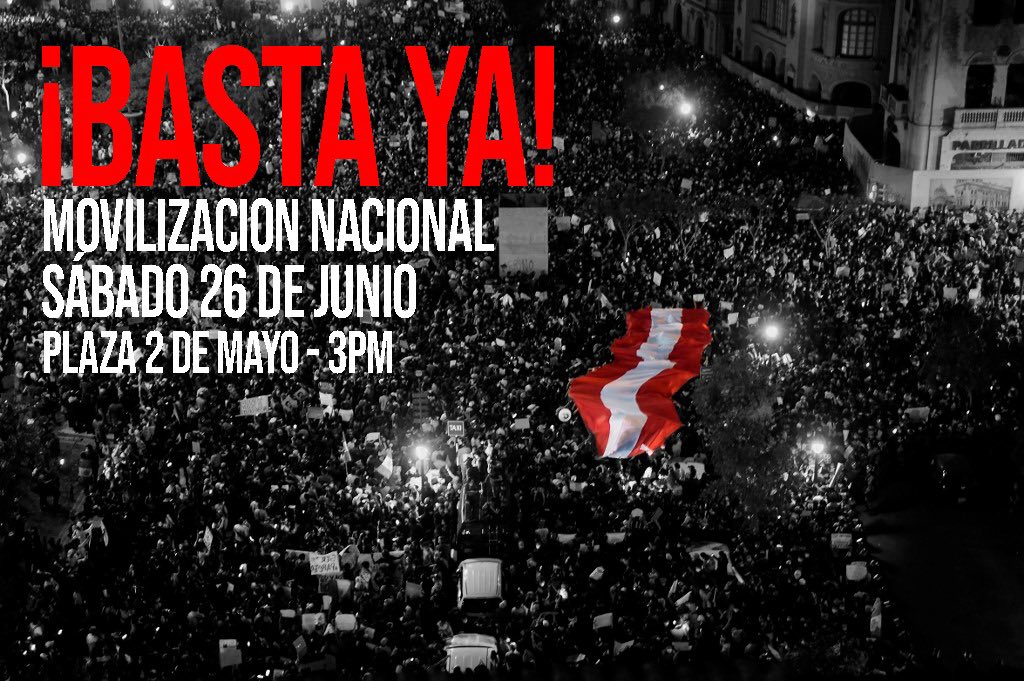 #YoMarcho26J ✊

Hoy tenemos un compromiso con la libertad y la democracia. Por hacer respetar la voluntad popular de todos los q lucharon contra la mafia, en especial de los q no son escuchados y ahora son perseguidos para justificar un fraude inexistente. #NoAlGolpeFujimorista