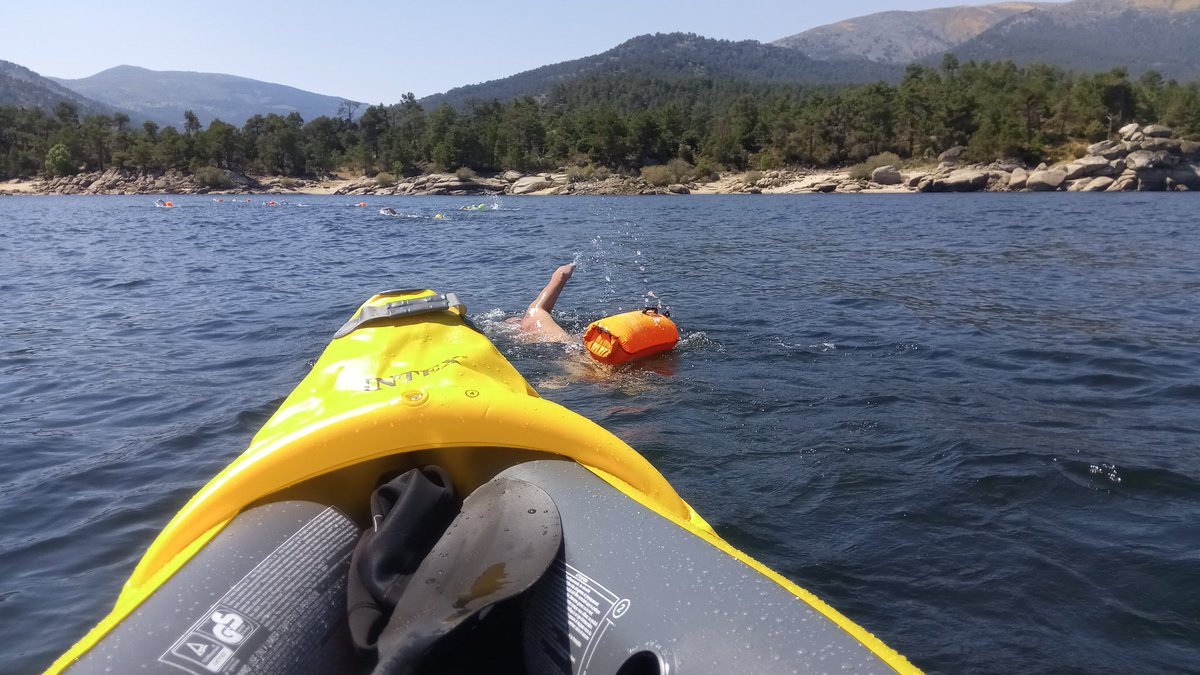 Zaro83's tweet photo. Ruta acuática USA en El Burguillo #aguasabiertas #travesias #openwater #Swim https://t.co/E9cpBNqZu8