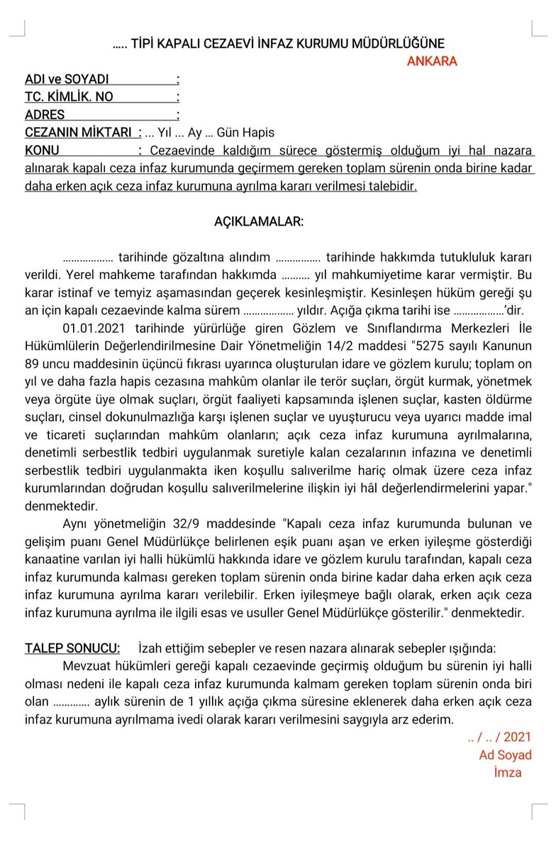 infazda adalet platformu on twitter 1 10 infaz indirimi talep dilekcesi ornegi https t co 4a9f6swwg3 https t co giqiqqxbjq twitter