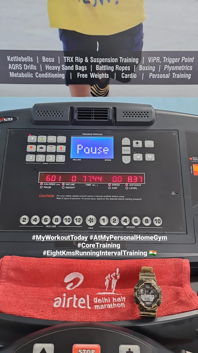 #MyWorkoutToday #CoreTraining #EightKmsRunningIntervalTraining #AtMyPersonalHomeGym #WithMyBestBuddy #MySon #BeTheChangeYouWishToSeeInTheWorld #BeAnInspirationalOriginal 🇮🇳