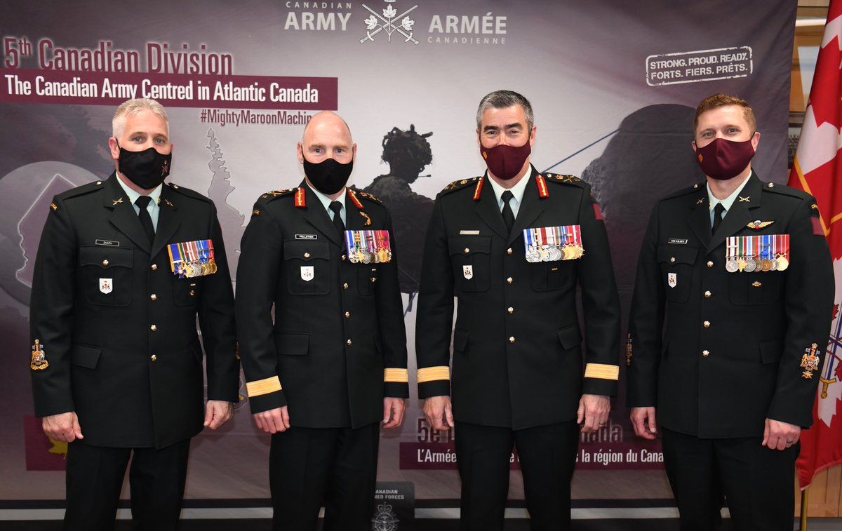I’m pleased to welcome Brigadier-General Paul Peyton, to his new role as Commander of @5CdnDiv_5DivCA. He brings wide-ranging experience that will enrich the #MightyMaroonMachine. #WellLed