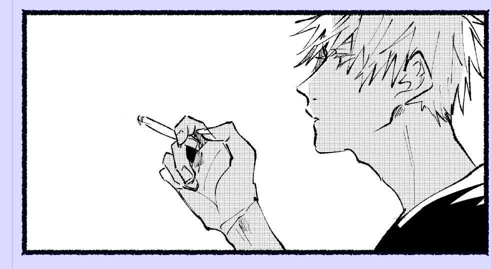 今は煙草の話描いてる 