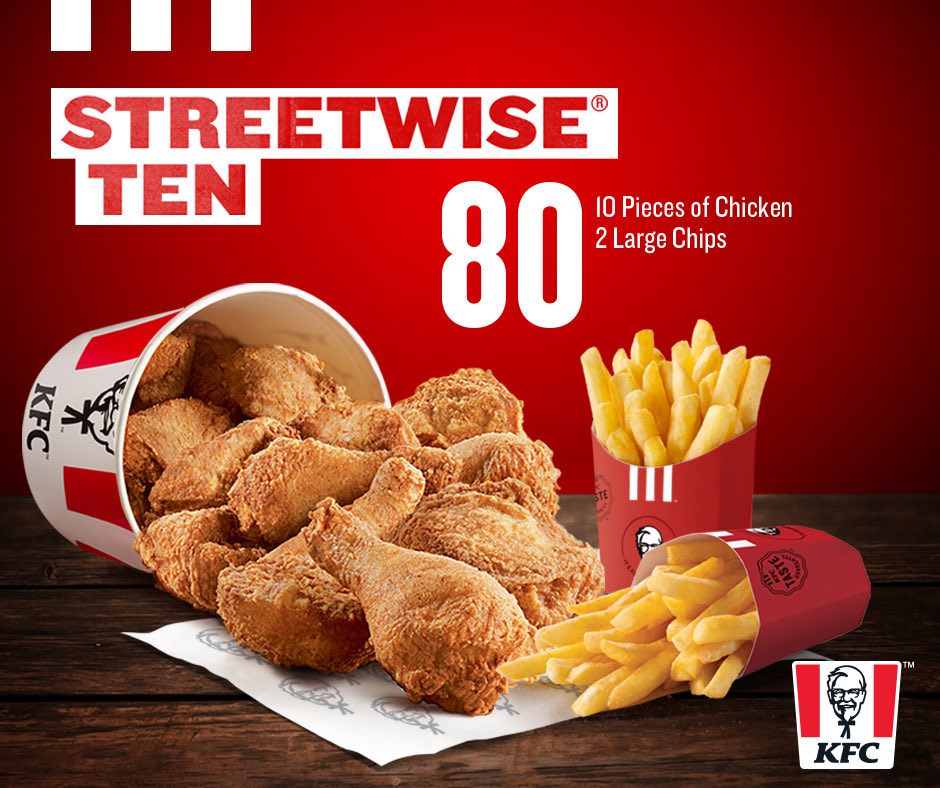 aries__girlll's tweet photo. Enjoy 10 pieces of KFC Streetwise10 this weekend at 80ghc ,dine in at any KFC store or whatsapp on 0551711711 or call on 0308251000 to place your Order. #KFCSW10 https://t.co/cO0k3VKHzO