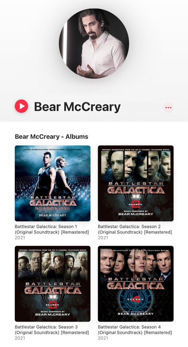 RalstonVaz's tweet photo. Pretty excited to FINALLY find @bearmccreary's #BattlestarGalactica scores on @AppleMusic.  Might just have to re-re-re-re-re-rewatch the whole series.

#sosayweall #storytelling #filmscores #BearsBeetsBattlestarGalatica #AppleMusic https://t.co/9blNgGcY5f