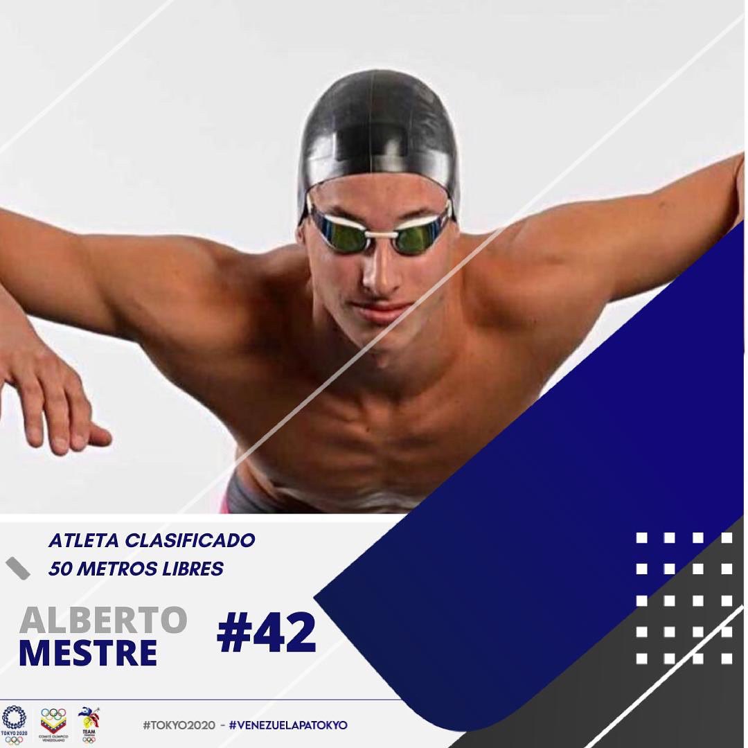 YA SOMOS 42 🏊🏻

🗣 Alberto Mestre Jr. “LO HIZO” logró la marca “A” en los 50m libres con un tiempo de 21.93.

✅ Es el primer nadador venezolano en la historia en bajar la barrera de los 22 segundos.

Ahora estará en #Tokyo2020 .
#VenezuelaPaTokyo