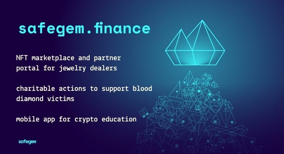 cryptobhidu's tweet photo. @elonmusk 🔸️ S A F E G E M 🔸️ 

• mission 
revolutionize the #jewellery industry currently valued at $300 billion 

• vision 
authenticate precious stones and jewellery in the #blockchain through #NFT digital certificates 

$GEMS

#altcoins #cryptocurrency #blockchain
#india #retweet https://t.co/7lsqw9w6GQ