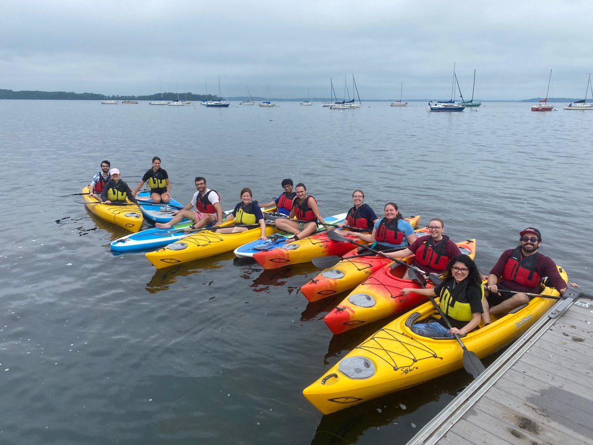 Joint lab outing on Lake Mendota with <a href="/elmtree1111/">Erica Majumder</a>. Surprisingly no-one fell in! #lovemadison