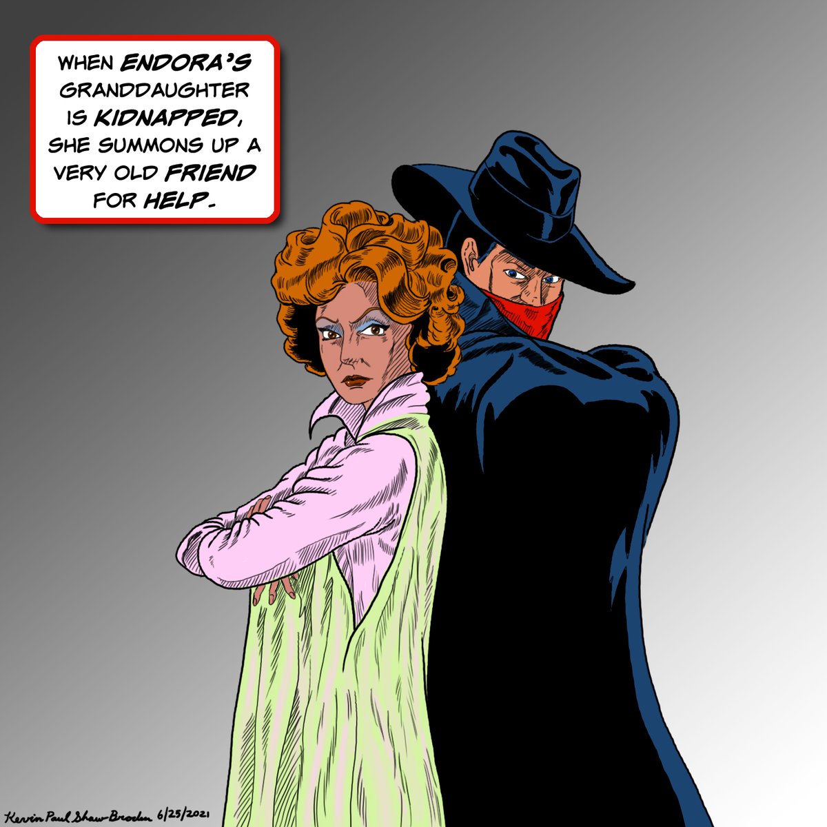 Kevinpsb00's tweet photo. Only certain groups of my friends will get this.
.
From time to time I draw a #Crossover that is related to difference performances an #Actor was part of.
.
#AgnesMoorehead #Endora #Bewitched #TheShadow #MargoLane #OldTimeRadio #ClassicTelevision #Sitcom
#DailyDrawing #DigitalArt https://t.co/Bm3x3UWfca